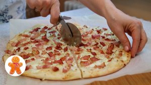 Быстрый огненный пирог ✧ Белая пицца ✧ Немецкий Flammkuchen
