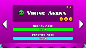 Прохождение уровня Viking Arena в Geometry Dash Meltdown