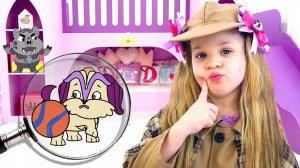 Диана и Рома ищут цифры и мячик для Щенка мультик для детей