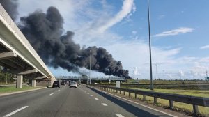 Мощный пожар в Курортном районе Санкт-Петербурга 06.08.2025