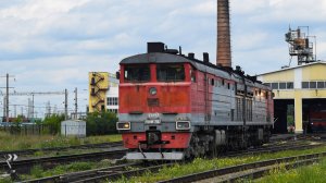 Тепловоз 2ТЭ10М-2587. Манёвры. Звук 10Д100.