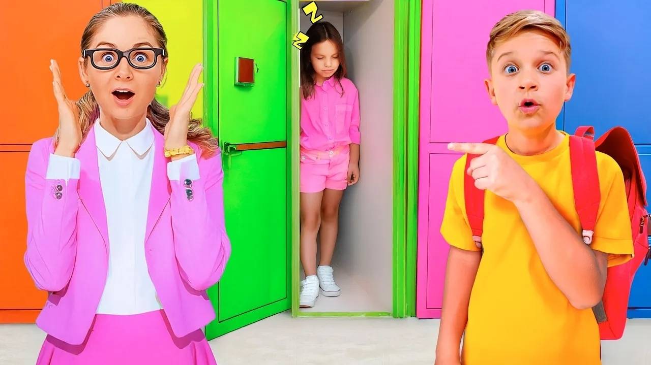 Диана и Рома - Картонная Школа и другие Школьные Приключения