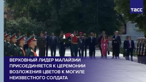 Верховный лидер Малайзии присоединяется к церемонии возложения цветов к Могиле Неизвестного Солдата