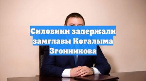 Силовики задержали замглавы Когалыма Згонникова