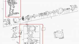Оригинальный Корпус 200755009 для ремонта аккумуляторного винтоверта AEG BSS18-0