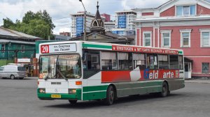 Автобус Mercedes-Benz O405 (АН 246 22).Покатушки по Барнаулу. / Ride on the Mercedes-Benz O405 bus.