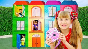 Диана Рома и Оливер исследуют разные Профессии   Professions for kids