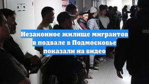 Незаконное жилище мигрантов в подвале в Подмосковье показали на видео