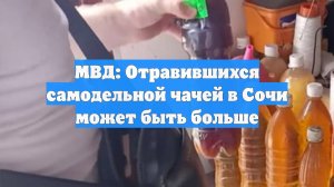 МВД: Отравившихся самодельной чачей в Сочи может быть больше