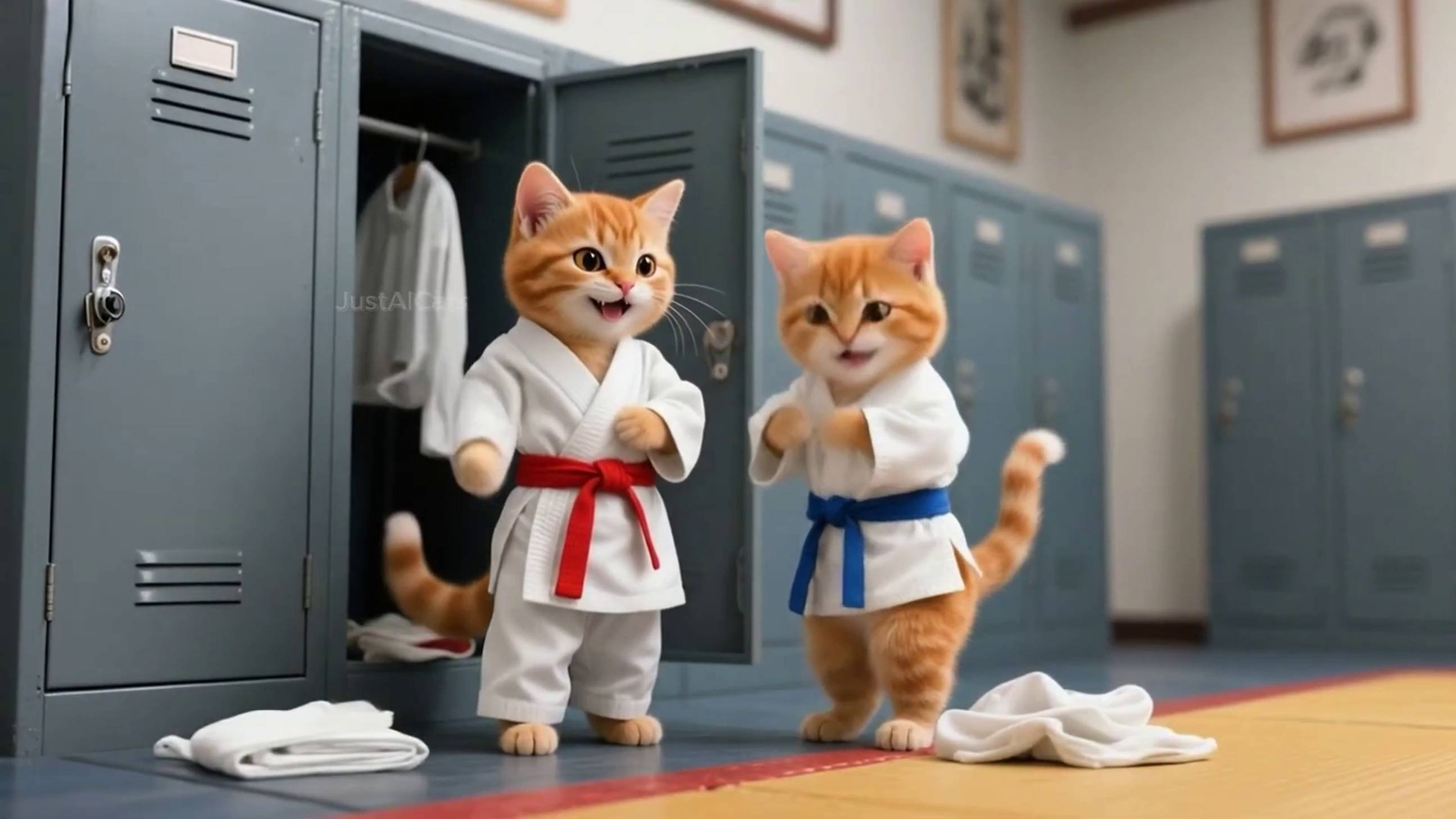 Котики учатся карате