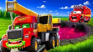 😹🤪ГРУЗОВИК С БУРГЕРАМИ ПРОТИВ МОЛНИИ МАКВИНА😹🤪 МУЛЬТФИЛЬМЫ ПРО МАШИНКИ