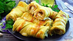 Просто и вкусно. БЛИННЫЕ РУЛЕТИКИ С КАБАЧКАМИ И СЫРОМ