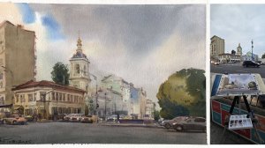 20250806 Покровка. Натурный этюд, акварель