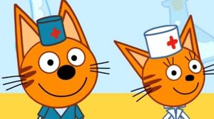 Мультик для детей про трёх котов - Котик Доктор -  Больной котик ждёт доктора! Поспеши на помощь!