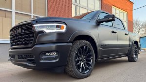 DODGE RAM 1500 полная оклейка автомобиля матовой пленкой, антихром элементов кузова в Москве
