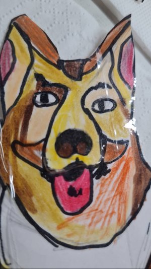 Тутор на бумажную собачку