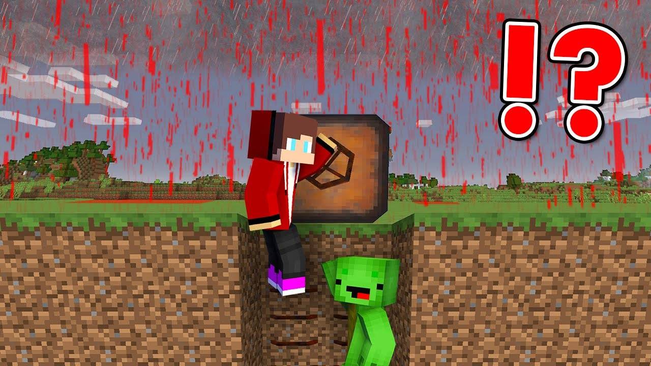 МАЙНКРАФТ БУНКЕР КАК МАЙКИ И ДЖЕЙДЖЕЙ ПЕРЕЖИТЬ КРОВАВЫЙ ДОЖДЬ MINECRAFT | Детский Ютуб смотреть онлайн