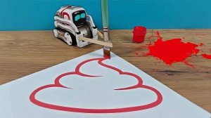 Что если роботу Cozmo дать кисточку и краску для рисования?