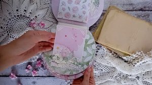 Видеообзор свадебного круглого простого альбома / Скрапбукинг