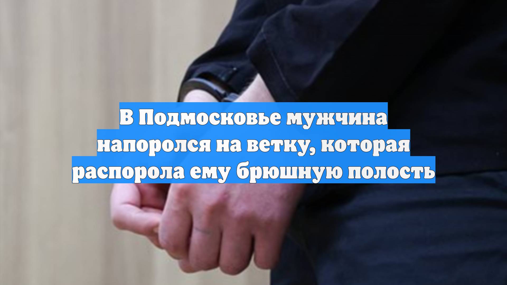 В Подмосковье мужчина напоролся на ветку, которая распорола ему брюшную полость