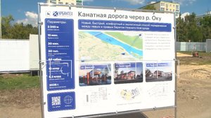 Началось строительство канатной дороги через Оку, которая свяжет заречную и нагорную части города