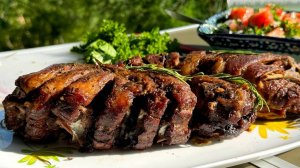 "Можно есть губами"! Мясо тает во рту! Вкусно очень! Бараньи шеи на мангале (можно и в духовке запеч