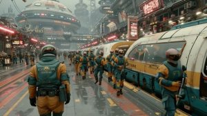 Точка высадки (киберпанк, футуризм, AI, 2025)