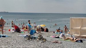 Пляж Сукко 7 августа 2025 года в 11:40