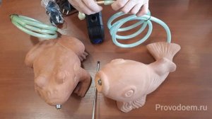 Керамические фонтанчики Рыбка и Лягушка
