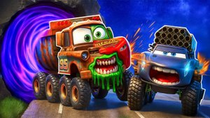 ⚡ 🚚🧟МОЛНИЯ МАКВИН С ДРУЗЬЯМИ МАШИНКАМИ⚡ 🚚🧟 ПУТЕШЕСТВУЮТ ЧЕРЕЗ ПОРТАЛЫ ⚡ 🚚🧟