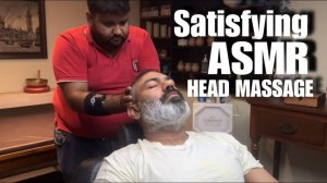 Satisfying head massage therapy by Indian barber Shamboo, Asmr hair massage for deep sleep, tingles