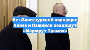 Не «Зангезурский коридор»: Алиев и Пашинян подпишут «Маршрут Трампа»