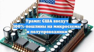 Трамп: США введут 100%-пошлины на микросхемы и полупроводники
