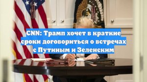 CNN: Трамп хочет в краткие сроки договориться о встречах с Путиным и Зеленским