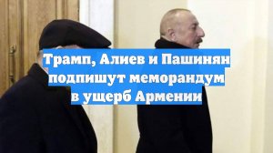 Трамп, Алиев и Пашинян подпишут меморандум в ущерб Армении