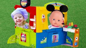 Беби Бон Кукла в кафе МИККИ МАУС - Игрушки для детей   Toys Baby doll for kids