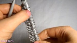 Вязание спицами.  Польская резинка