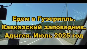 Едем в Гузерипль. Кавказский заповедник. Адыгея. Июль 2025.