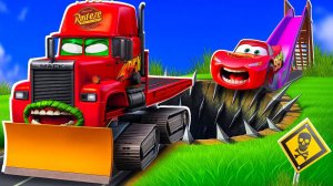 👽 😹ДРУЗЬЯ МОЛНИИ МАКВИНА В ПРИКЛЮЧЕНИЯ С БУЛЬДОЗЕРОМ 👽 😹 МУЛЬТФИЛЬМ ПРО МАШИНКИ