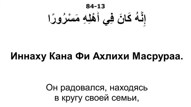 Сура 84. Аль-Иншикак (Разверзнется) смотреть онлайн