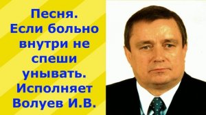 1209.В.Ю.ВИДЕО. Песня. Если больно внутри не спеши унывать. Исполняет Волуев И.В.