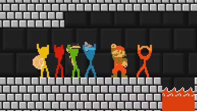 Стикмены попадают в мир Super Mario Bros / МАРИО путешествует смотреть онлайн
