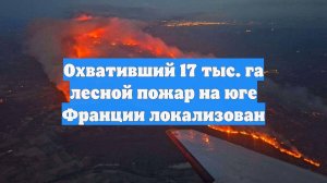 Охвативший 17 тыс. га лесной пожар на юге Франции локализован