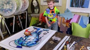 Работы из натуральной кожи «Посвящение Пикассо» 😝🤣Андрей и Марк Коробейниковы / АМ Кор/ 🔥