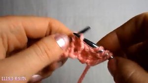 Вязание спицами. Резинка 3×2 с вытянутыми петлями