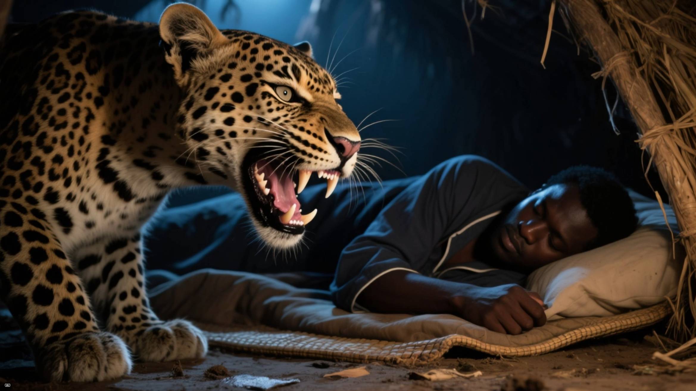 Леопард зашёл в дом и украл 3-летнего мальчика в Индии: чудом удалось спасти смотреть онлайн