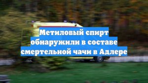 Метиловый спирт обнаружили в составе смертельной чачи в Адлере