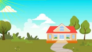 Детский футаж ДОМИК НА ПОЛЯНКЕ