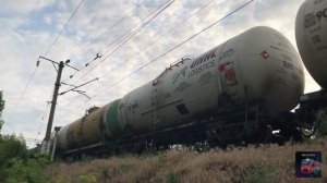 Электровоз 3ЭС5К-030 с товарным поездом