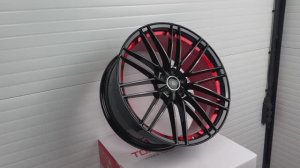 Диски CN Forged 1316 20 9.0J вес 11,9kg Black Machined Inner Red